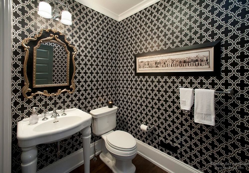 Black and white bathroom - design ideas