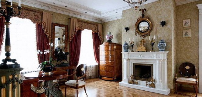 Classic style in the interior of a Russian mansion