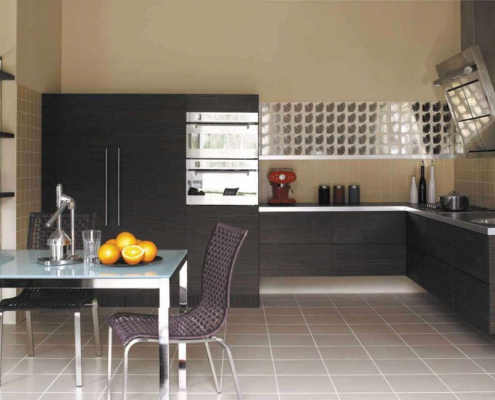 Design of a kitchen combined with a living room